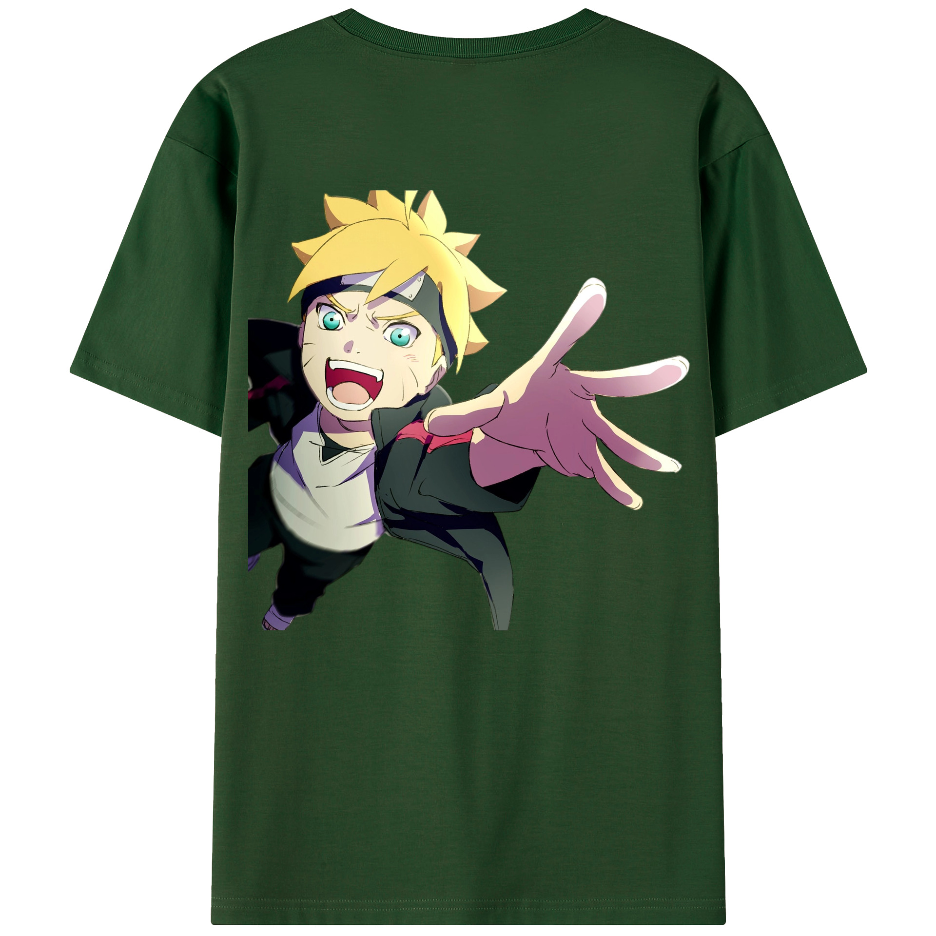 （画像用） NARUTO -ナルト- うずまき ボルト Uzumaki Boruto 綿100％半袖Tシャツ（背面プリント）